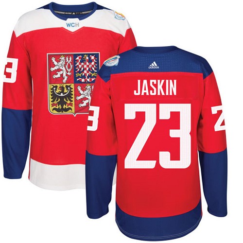 Herren Team Czech Republic #23 Dmitrij Jaskin Authentic Rot Auswärts 2016 World Cup